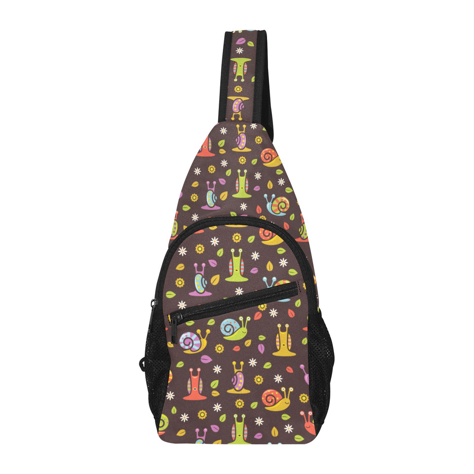 Snail Pattern Print Design 02 All Over Print Chest Bag