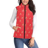 strawberry texture skin pattern Women's Padded Vest
