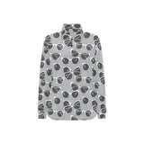 Sun Glasses Pattern Print Design 04 Women's Long Sleeve Polo Shirt