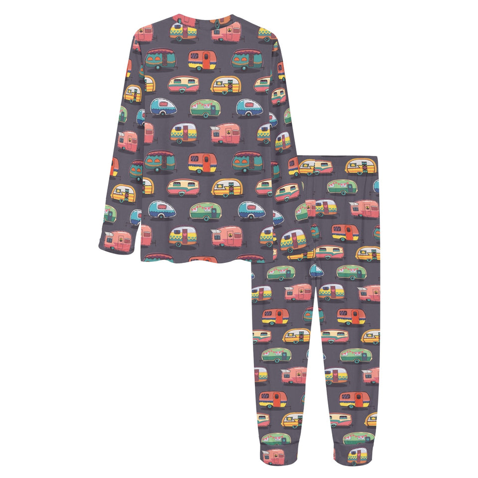 Camper Van Pattern Print Design 02 Women's All Over Print Pajama Set
