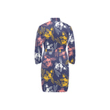 Koi Fish Carp Fish pattern Men's Long Sleeve Belted Night Robe