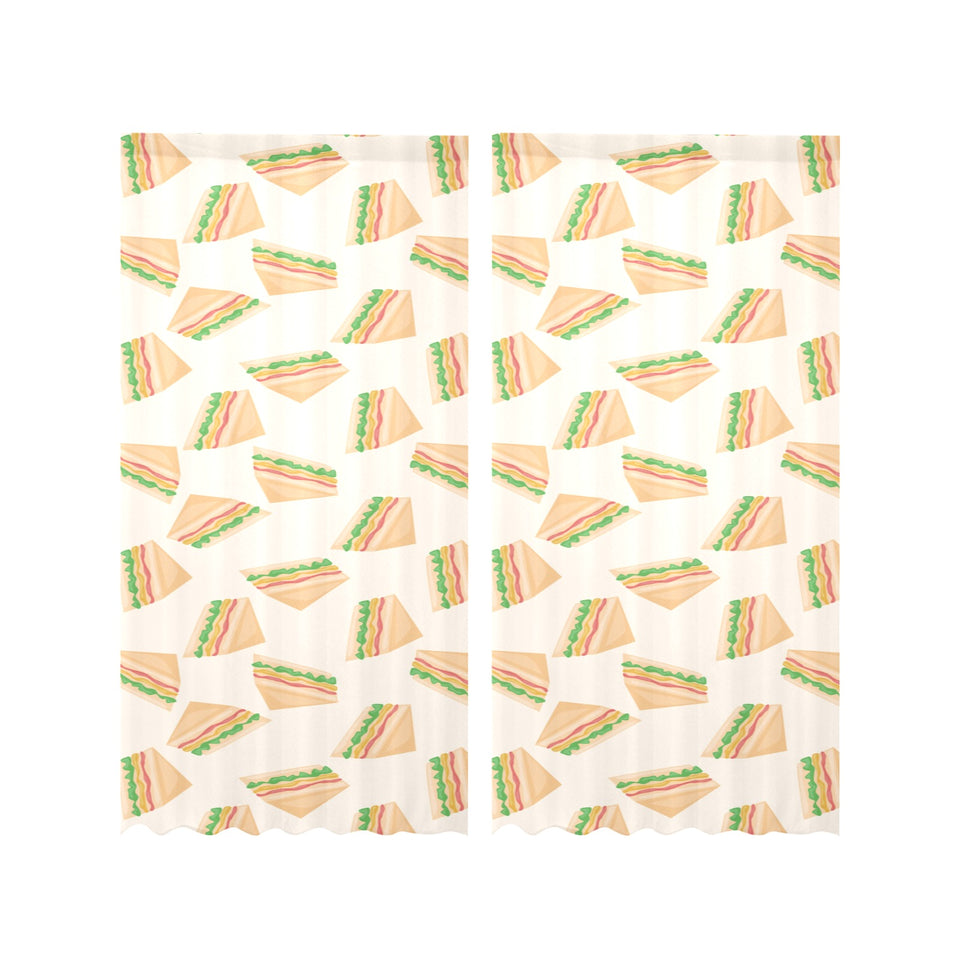 Sandwich Pattern Print Design 01 Gauze Curtain