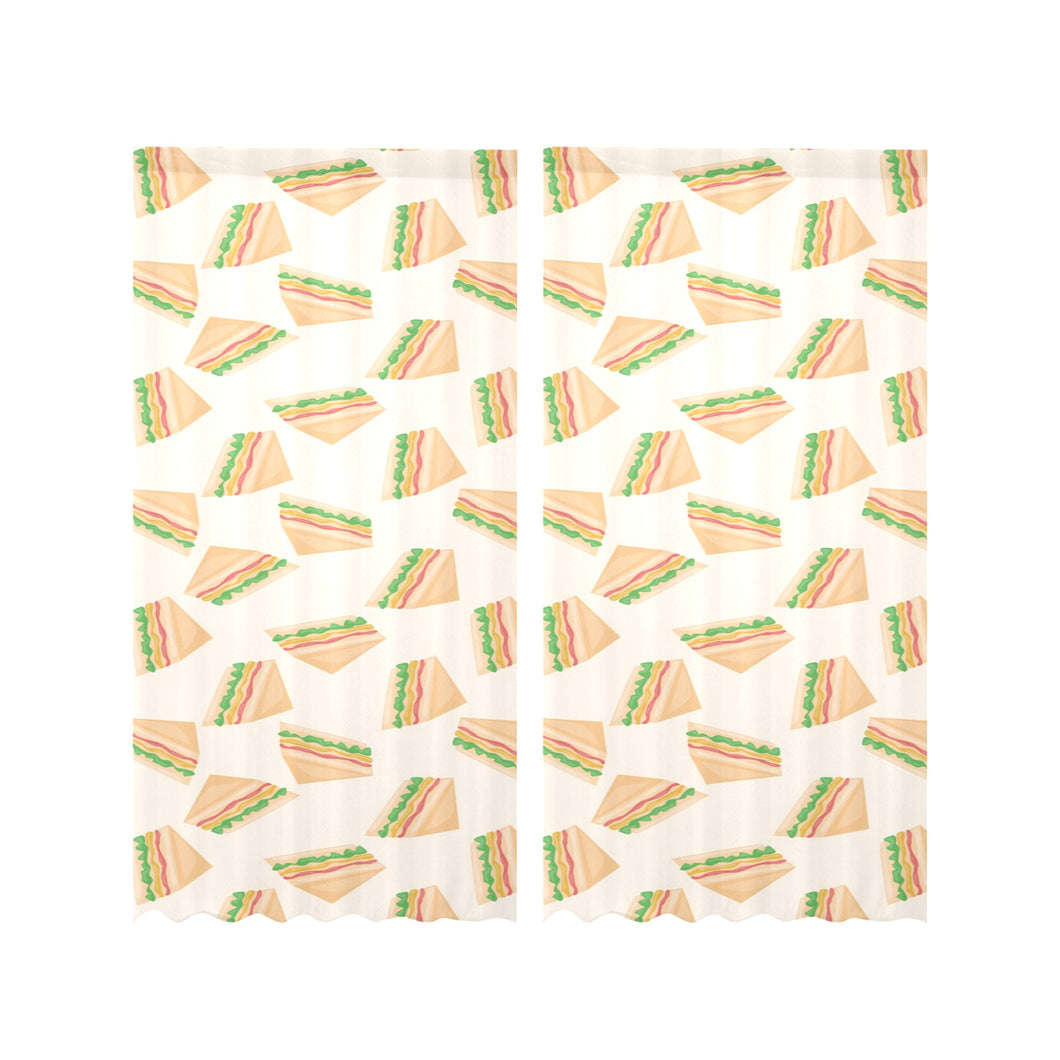 Sandwich Pattern Print Design 01 Gauze Curtain