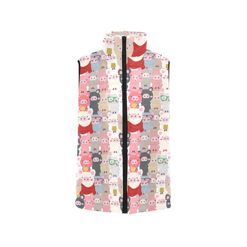 Pig Pattern Print Design 02 Men's Padded Vest