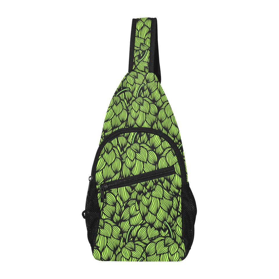 Green hop pattern All Over Print Chest Bag