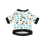 Math Pattern Print Design 05 All Over Print Pet Dog Round Neck Fuzzy Shirt