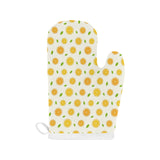 oranges leaves pattern Heat Resistant Oven Mitts