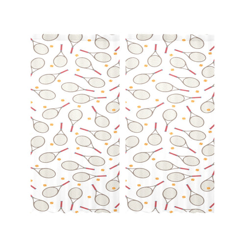 Tennis Pattern Print Design 04 Gauze Curtain