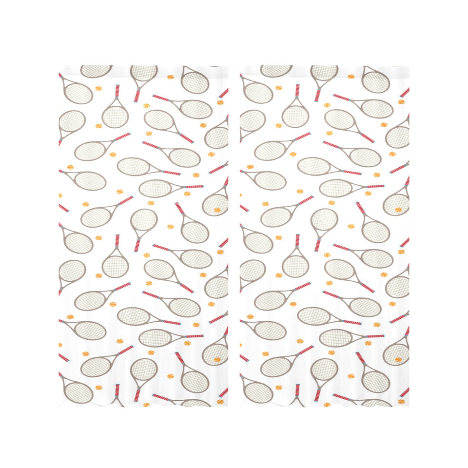 Tennis Pattern Print Design 04 Gauze Curtain