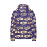 Beautiful japanese fan pattern Kids' Boys' Girls' Padded Hooded Jacket