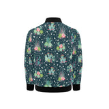 Cactus glass terrarium pattern Kids' Boys' Girls' Bomber Jacket