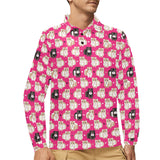 Guinea Pig Pattern Print Design 01 Men's Long Sleeve Polo Shirt