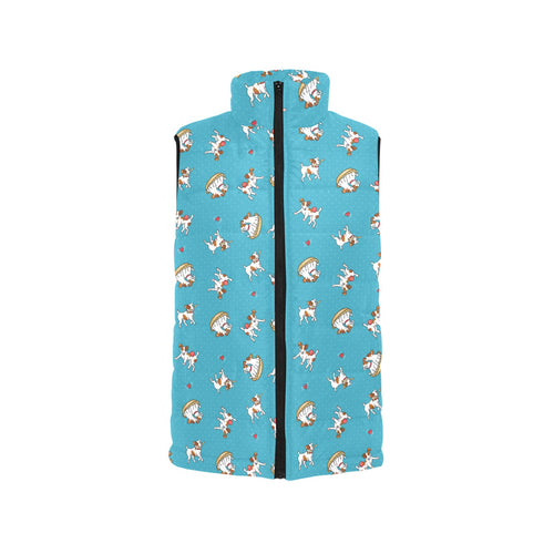 Jack Russel Pattern Print Design 03 Men's Padded Vest