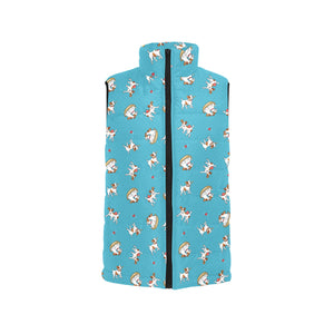Jack Russel Pattern Print Design 03 Men's Padded Vest