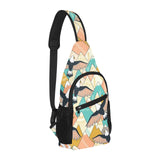 Eagle Pattern Print Design 02 All Over Print Chest Bag