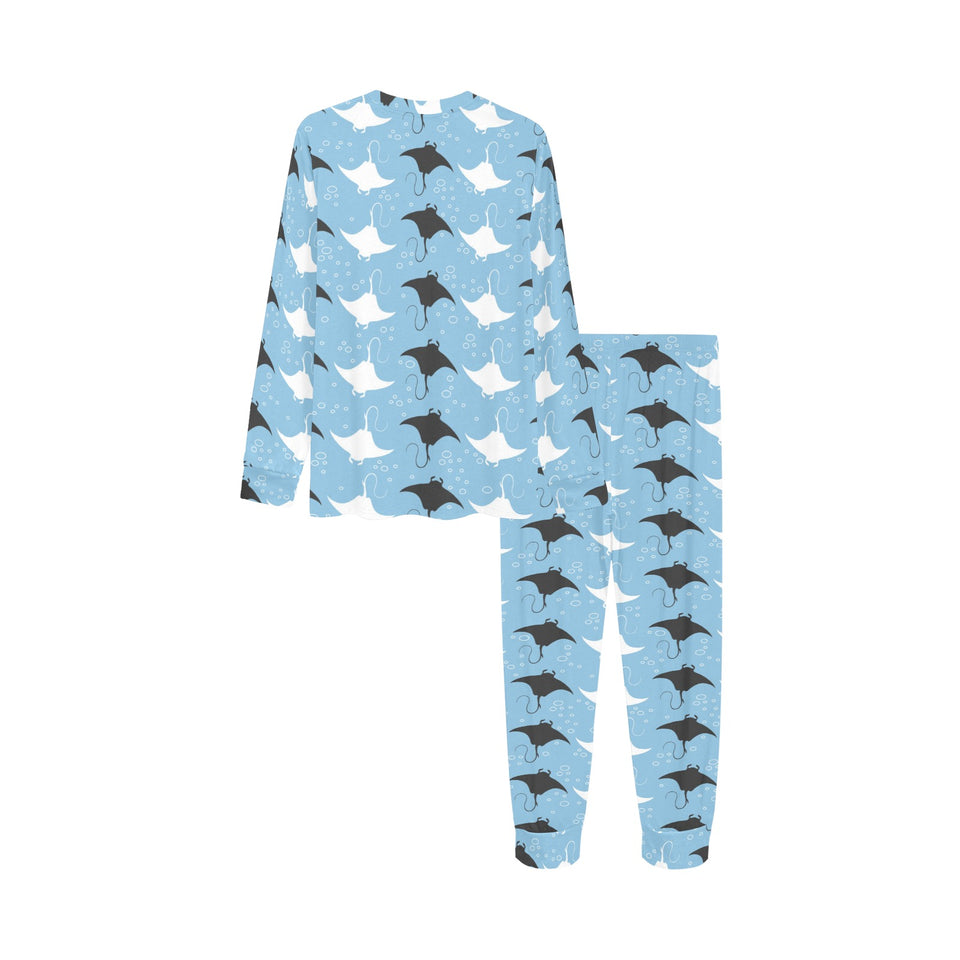 Stingray Pattern Print Design 03 Kids' Boys' Girls' All Over Print Pajama Set