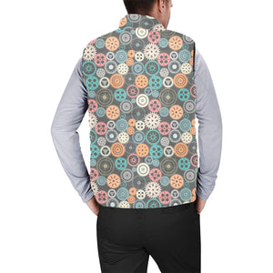 Gear Pattern Print Design 05 Men's Padded Vest