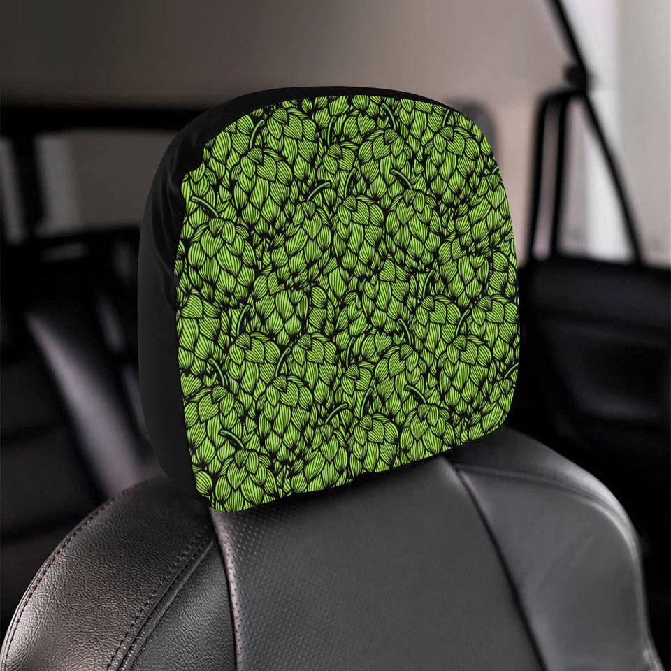 Green hop pattern Car Headrest Cover