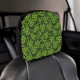 Green hop pattern Car Headrest Cover