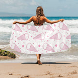 Hand drawn ice cream pattern Beach Towel