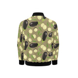 Eggplant Pattern Print Design 02 Kids' Boys' Girls' Bomber Jacket
