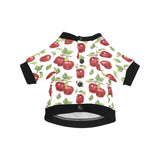 Red apples pattern All Over Print Pet Dog Round Neck Fuzzy Shirt