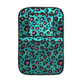 Green leopard skin print pattern Car Seat Back Organizer