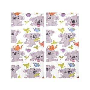 Cute koalas teapots tea Gauze Curtain