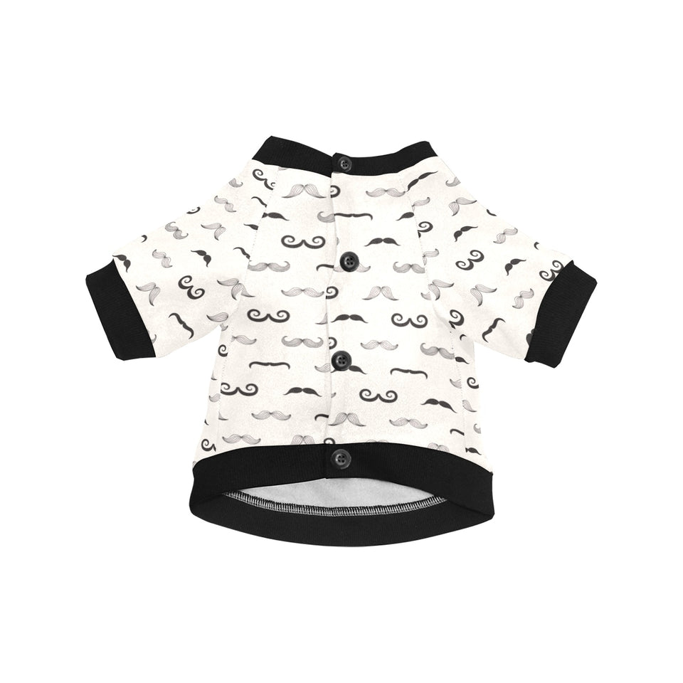 Mustache Beard Pattern Print Design 05 All Over Print Pet Dog Round Neck Fuzzy Shirt