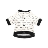 Mustache Beard Pattern Print Design 05 All Over Print Pet Dog Round Neck Fuzzy Shirt