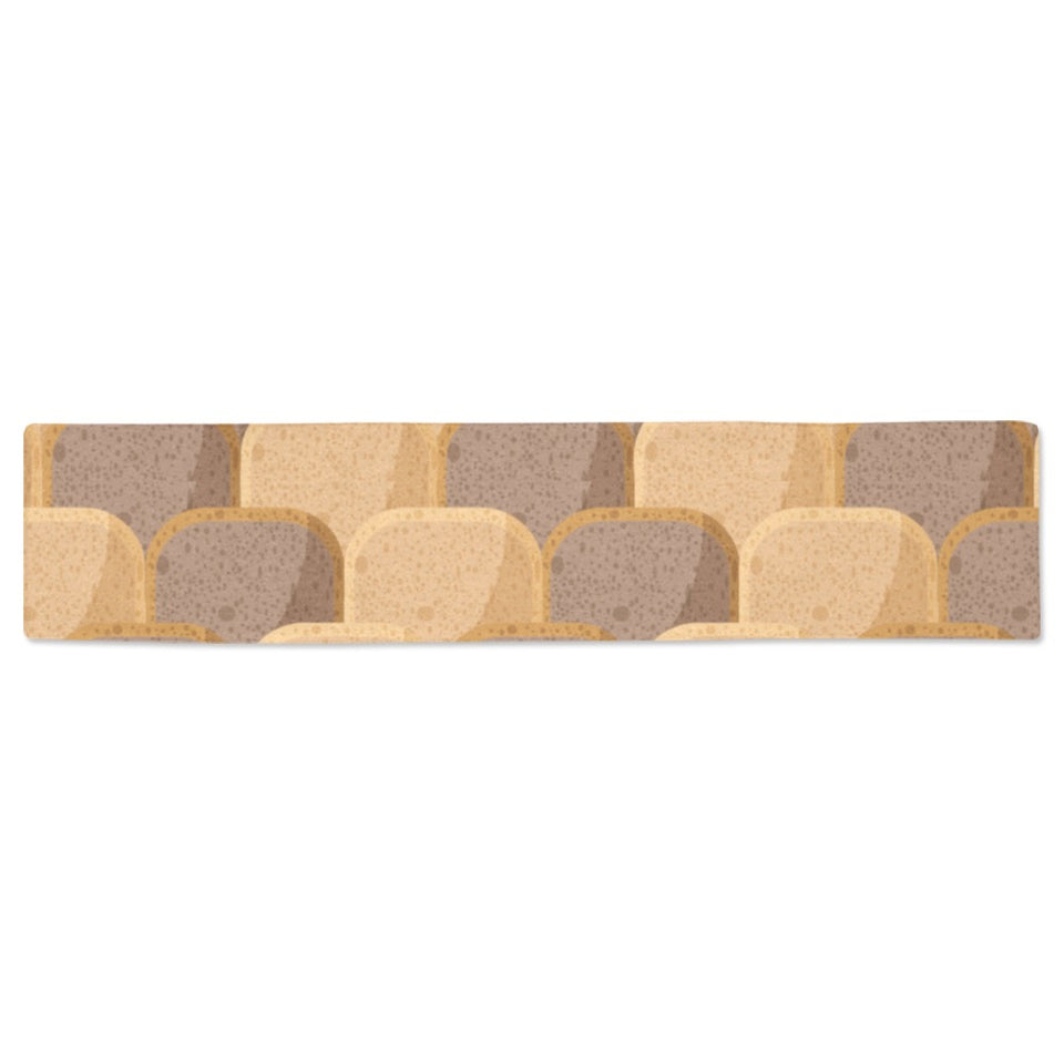 Bread Toast Pattern Print Design 04 Table Runner