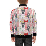 Pig Pattern Print Design 02 Kids' Boys' Girls' Bomber Jacket