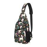 Unicorns forest background All Over Print Chest Bag