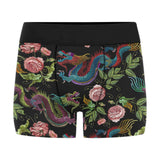 Dragons flower pattern Men's All Over Print Boxer Briefs Men's Underwear
