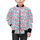 3D sakura cherry blossom pattern Kids' Boys' Girls' Bomber Jacket