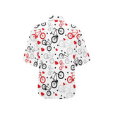 Bicycle Pattern Print Design 04 Women's All Over Print Hawaiian Shirt