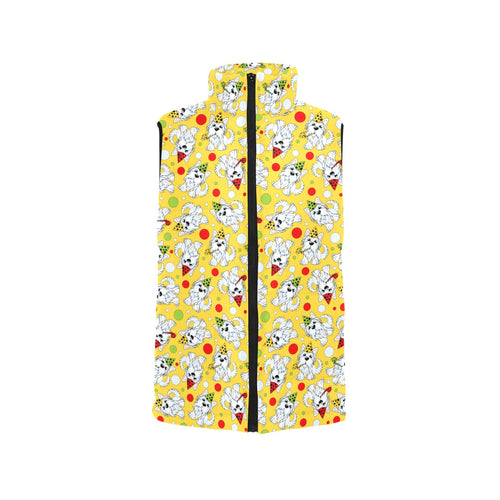 Yorkshire Terrier Pattern Print Design 05 Women's Padded Vest