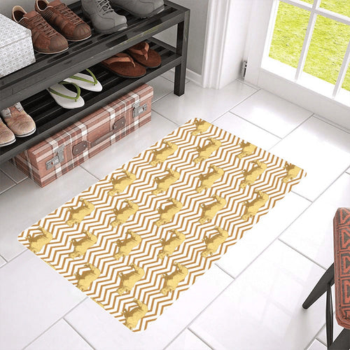 Rhino yellow theme pattern Doormat