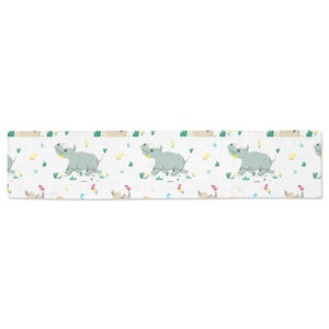 Cute Rhino pattern Table Runner