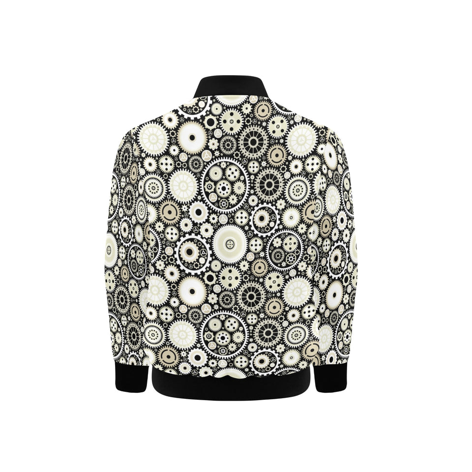 Gear Pattern Print Design 02 Kids' Boys' Girls' Bomber Jacket