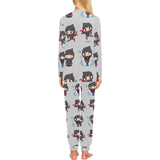 Cute ninja pattern Women's All Over Print Pajama Set