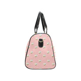 Cute hamster cheese pattern pink background Travel Bag