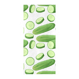 cucumber whole slices pattern Beach Towel