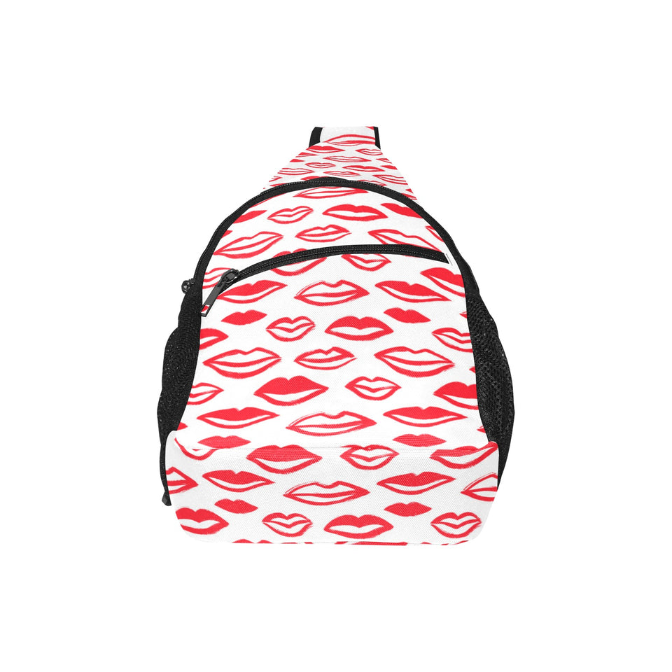 Lips Pattern Print Design 05 All Over Print Chest Bag