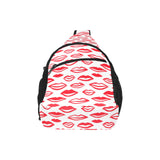 Lips Pattern Print Design 05 All Over Print Chest Bag