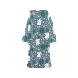 Cute rabbit pattern Blanket Robe with Sleeves