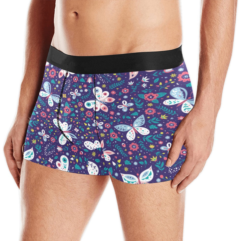 Colorful butterfly flower pattern.eps Men's All Over Print Boxer Briefs Men's Underwear
