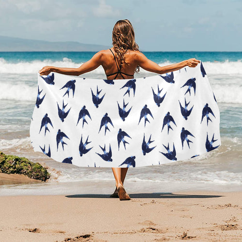 Swallow Pattern Print Design 03 Beach Towel