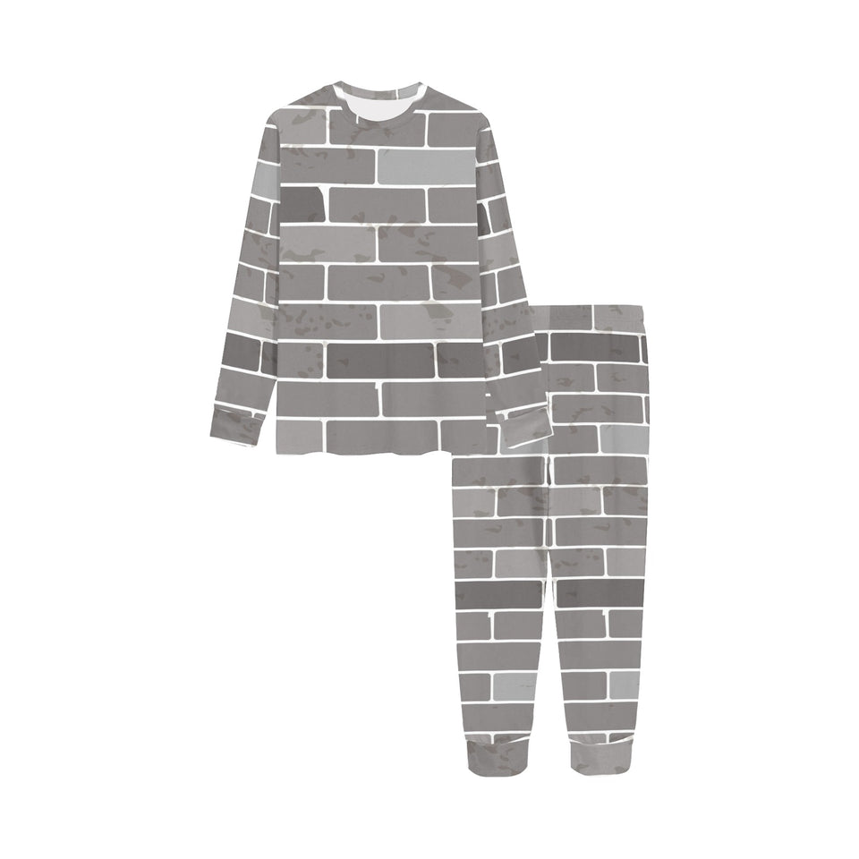 Brick Printed Pattern Print Design 05 Kids' Boys' Girls' All Over Print Pajama Set