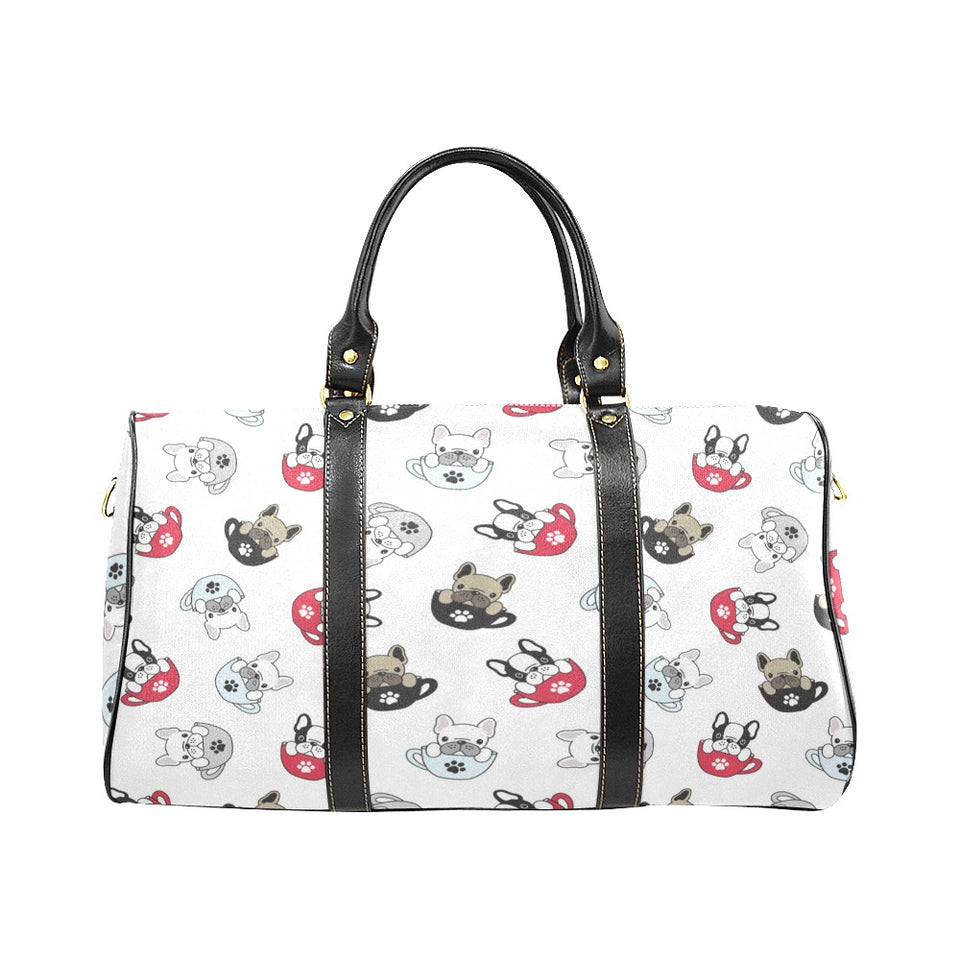 French bulldog cup paw pattern Travel Bag